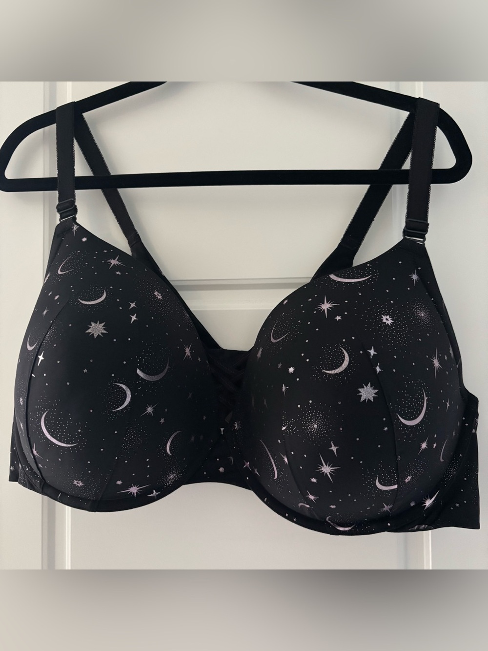 Torrid Celestial Moon & Star XO Plunge Push-Up Underwire Bra 46DDD